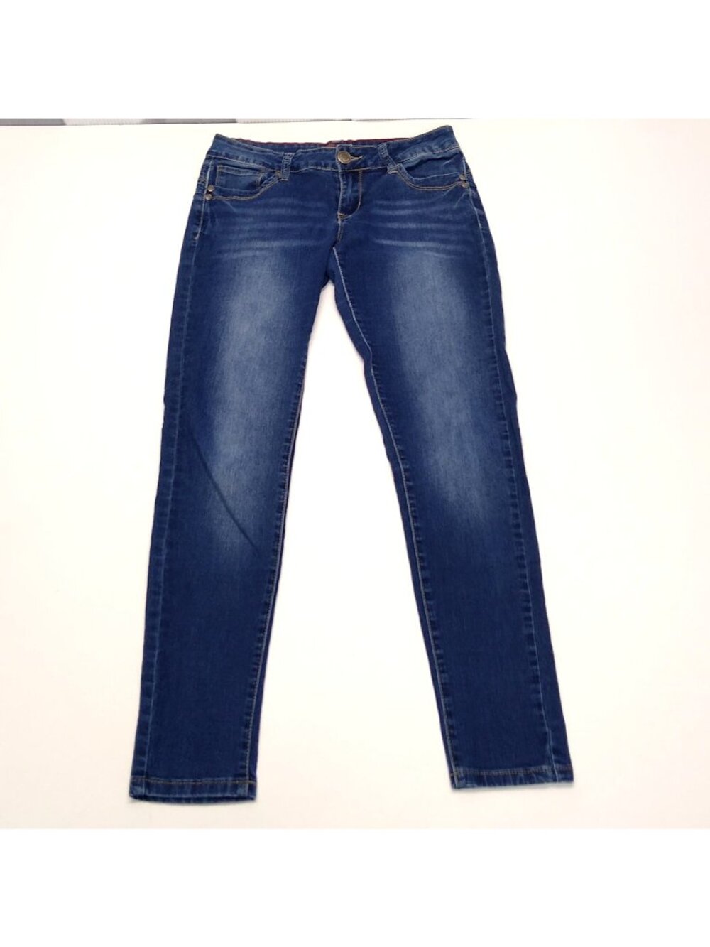 Believe In You Jeans Low Rise Skinny Distressed Faded Girls Size 7/8 Stretch EUC